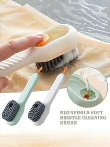 一套鞋刷，带液体容器，多功能鞋刷，家用鞋刷，压力清洁刷，长柄鞋刷，软毛鞋刷，多功能鞋刷液体分配器，配有软毛和塑料手柄，无需用电，是浴室、厨房和洗衣房清洁的理想之选。 - 鞋刷 - 查看 7