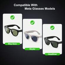 适用于 Me/Ta Rayba 眼镜 Way-farer/Skyler/Headliner 眼镜的 LED 遮光贴纸，可遮挡摄像头灯，智能眼镜配件 - 查看 12
