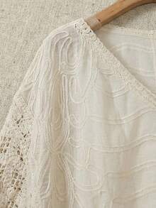 Lightweight Bohemian Style Beach Vacation Casual Shirt For Summer - Apricot - View 7