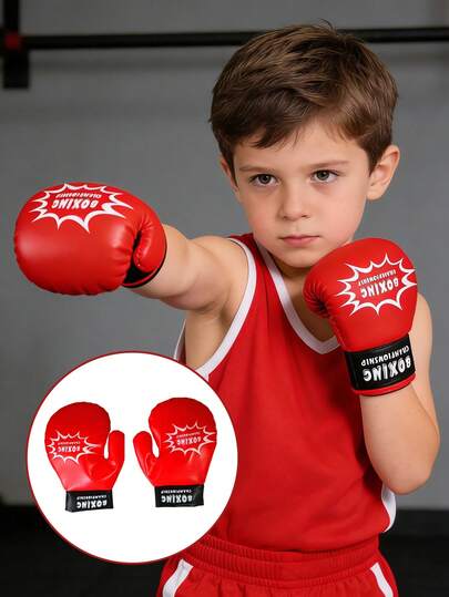 1 đôi găng tay trẻ em, thiết kế họa tiết Champion, găng tay tập luyện phù hợp cho bé trai và bé gái, thể thao trong nhà, tập đấm bốc, quà sinh nhật, dùng được cả bốn mùa