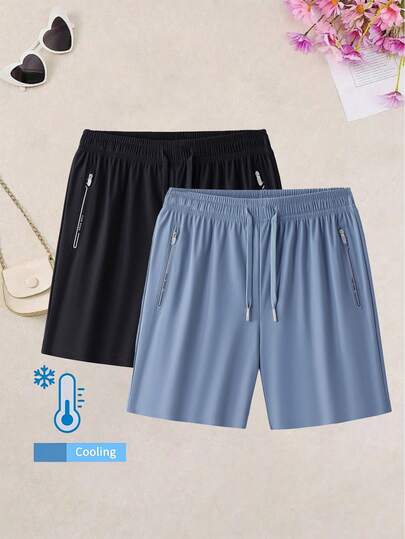 女士户外短裤，抽绳腰带，侧边拉链口袋，适合户外散步、办公、聚会等夏季场合。