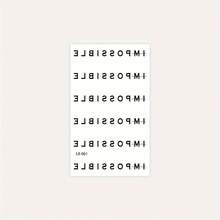 1pc Dark Aesthetic Baddie INS Style Russian Letter Temporary Tattoo, Lasts 1-3 Days - Black - View 4