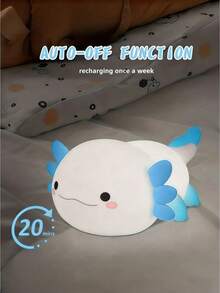 Cute Axolotl Night Light - USB Rechargeable LED Lamp, Touch Dimming, Color-Changing Axolotl Design, Soft Light, Suitable For Bedroom And Office Decor - Perfect Gift For Birthday, Christmas And Holiday Season, Room Decor, Bedroom Decor - Multicolor - View 18