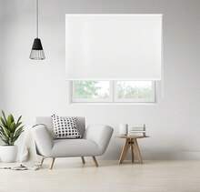 ARISE - Plain Translucent Roller Blind - Measures From 60 To 180 Cm Wide, White, Grey, Brown, Quality Translucent Blinds For Windows And Doors. - TRẮNG - Xem 1