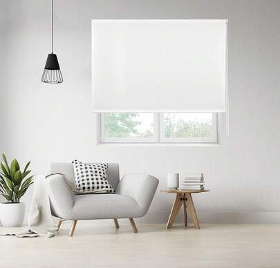 ARISE-Estor enrollable translúcido liso -Medida Desde 60 a 180 cm de Ancho, Color Blanco,Gris,Marron, Estores traslucidos de Calidad para Ventanas y Puertas.