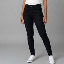 Women Jeans - 黑色 - 查看 1