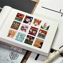 500张装主题卡通可爱贴纸，Q版涂鸦贴纸，ISN风格 - 彩色 - 查看 2