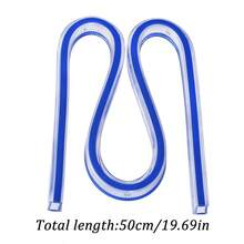 1 buah Penggaris Fleksibel Multifungsi, Penggaris Berbentuk Ular yang Dapat Ditekuk Bebas, Penggaris Pengukur Garis Lengkung, Penggaris Gambar Desain Jahit Pakaian, 30/40/50/60CM - biru - View 10