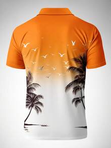 Herren Set aus Kurzarmhemd mit Vogel- und Palmenprint und Casual Shorts - Verschiedenfarbig - Übersicht 5