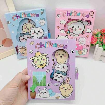 Sega 1pc 2026 New Japanese Anime Cartoon Gift Box, Cute And Premium Design With Lockable Diary Inside. Perfect To Keep Your Little Secrets And Private.Post-It Note Ideal For Students, Daily Journaling And Note-Taking. A Lovely And Delicate Gift For Friends And Family.Girls' Day, White Valentine's Day, Eid Al Fitr, Korean School Opening Ceremony(Random Style)