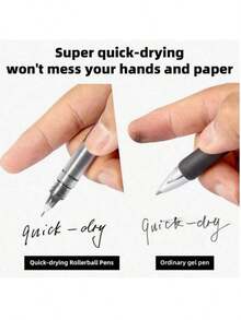 10/20pcs Quick Drying Liquid Ink Pens, 0.5mm Black/Blue/Red Ink, Essential For School/Office, Back To School Season - Multicolor - View 5