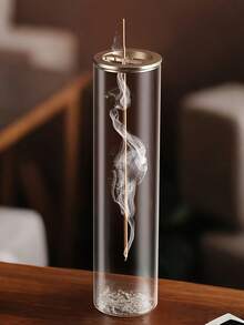 Elegant Glass Aromatherapy Diffuser With Removable Ash Tray | Easy To Clean Cylindrical Stand Suitable For Meditation, Yoga, SPA And Relaxation | Nordic Zen Home Decor | Christmas And Thanksgiving Gift - Multicolor - View 5