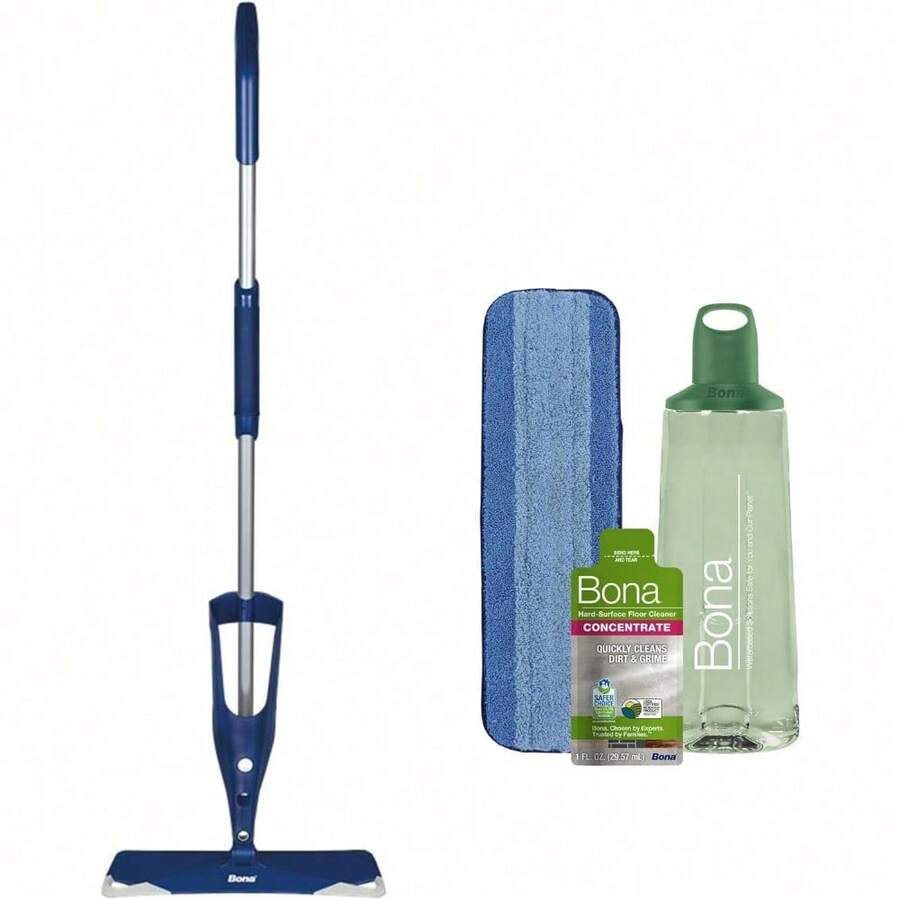 Bona Multi-Surface Floor Premium Spray Mop - Includes Multi-Surface Floor Cleaner Concentrate And Machine Washable Microfiber Cleaning Pad - For Stone, Tile, Laminate And Vinyl LVT/LVP Floors - Đa năng - Dạng đậm đặc - Xem 1