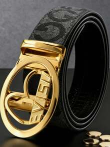Cinturón automático de alta calidad para hombres de negocios, cinturón de moda con diseño de letra G, cinturón casual y versátil, opción ideal de regalo para ocasiones especiales - Multicolor - Ver 4