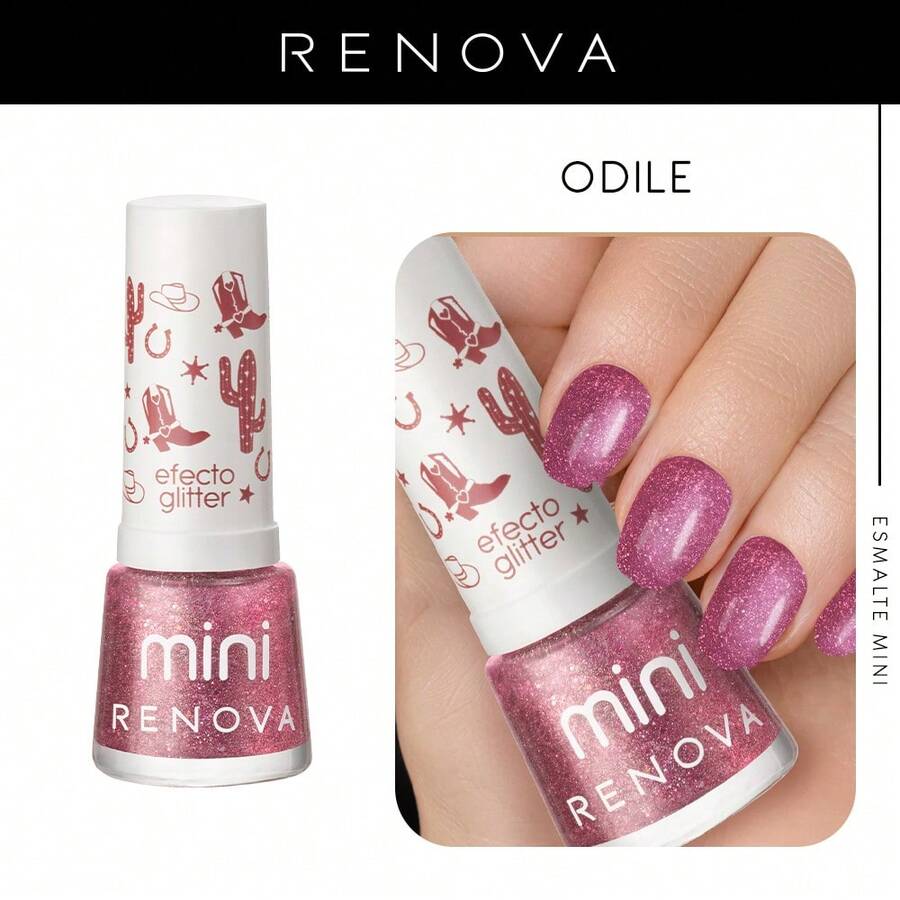 Renova Mini Odile Nail Polish 7.7ml - Red and White - View 1