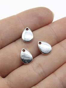 40pcs 11x8mm Drops Waterdrops Charms Pendant For DIY Jewelry Making Necklace Keychain Phone Chain Bracelet Making Accessories Handmade Craft Making Findings - Water Droplet, Flat Water Droplet - View 11