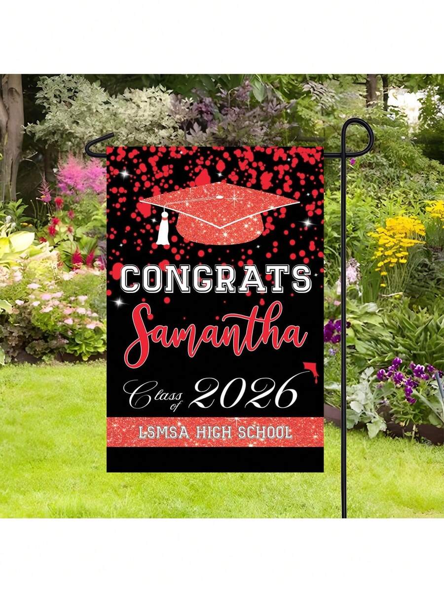 Personalized Graduation Flag 2026, Congrats Class Of 2026 Garden Flag ...