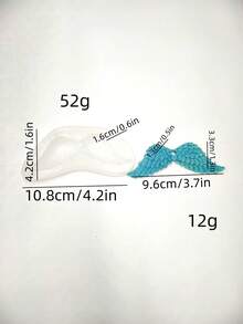 天使翅膀硅胶模具，可用于制作蜡烛、香薰蜡烛、石膏、蛋糕、巧克力、糖果等。 - A-白色 - 查看 6