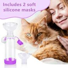 Portable Pet Nebulizer, Handheld Nebulizer: The Compact Size And Lightweight Structure Make It Easy To Use At Home Or On The Go, And It Is Also Easier To Clean. Provides Two Silicone Masks. - Green - View 7
