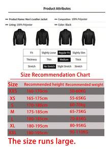 Casual Vintage Moto Rider Leather Jacket For Men, Spring & Autumn,Fleece - Bronze - View 7