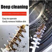 Bộ cọ vệ sinh máy giặt 2/3 món, bao gồm cọ lồng giặt, cọ tường bên trong, cọ cán dài, cọ khe hẹp, dụng cụ vệ sinh. - Dài - Xem 6