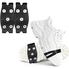 5 Claw Universal Non-Slip Gripper Spikes, 2026 New Ice Traction Cleats Walk Traction, Anti-Skid Snow Ice Grips Steel Nails Traction Cleats For Hiking Climbing - Black - View 1