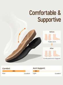Athlefit Women's Buckle Strap Slingback Sandals, Retro Closed Toe Cork Flat Shoes, Casual Outdoor Beach Sandals - Tan Hollow - View 9