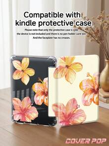 Yellow Hibiscus Case Compatible With IPad Air 11-Inch M3 2025 / M2 2024, Air 5th Generation 2022 , (A16) 11 Inch 11th Generation 2025,Compatible With Samsung Galaxy Tab,Kindle Paperwhite 12th Gen 2024, Clear Back ,Fashion Pattern Protective Case,Autlueomatic Sleep And Wake-Up Function, Airbag Protection, Suitable For Gifts And Office Use - Multicolor - View 8
