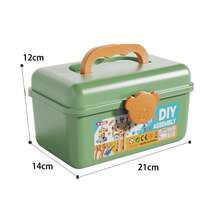 Caja de herramientas de juguete para atornillar, juguete educativo de ensamblaje para niños, taladro eléctrico y destornillador - 126 piezas - Ver 11