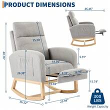 Living Room Chairs - Light Gray - View 2