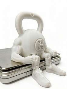 1个可动壶铃人偶，健身伙伴，独特的桌面摆件和健身主题礼物 - 1PC - 查看 7