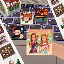 500张装主题卡通可爱贴纸，Q版涂鸦贴纸，ISN风格 - 彩色 - 查看 4