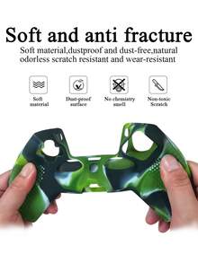 1 Set 5 Controller Cover + 10pcs Joystick Cap, Camouflage Pattern Design, Anti-Slip, Anti-Sweat, Anti-Scratch, Anti-Dust, Enhance Gaming Experience - View 7