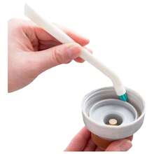 1pcs Long-Handled Portable Crevice Cleaning Brush For Home Kitchen Tools - 白色 - 查看 2