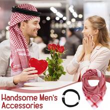 Men's Desert Scarf, Neck Wrap, Shawl, Arabic Headwear With Agal Rope - Multicolor - View 5