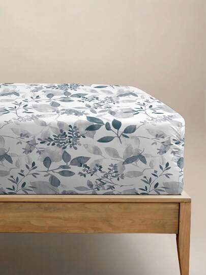 1pc Soft Printed Fitted Sheet - Deep Pocket Mattress Protector & Mattress Cover ( 30cm / 12in Deep ) - Breathable Elastic Bed Sheet For Bedroom Home Dorm Bedding - Fits Twin Full Queen King Single Double Beds - Pillow And Pillowcase Not Included.