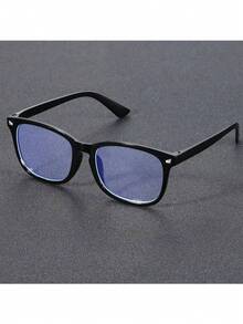 1pc Men's Geometric Frame Glasses, Modern Minimalist Design, Elegant Aesthetic, Transparent Lenses, Perfect Accessory For School And Daily Wear - Clear - View 4