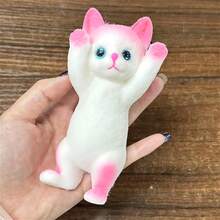 软萌可爱挥手猫,柔软卡哇伊猫咪,慢回弹减压玩具,感官互动玩具,趣味桌面装饰,办公室放松,圣诞节,情人节,感恩节,复活节,新年节日礼物,派对装饰生日礼物,圣诞袜填充物(颜色和款式随机) - 彩色 - 查看 6