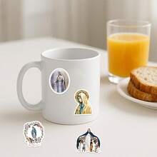 62张圣母玛利亚贴纸，美观实用，可用于剪贴簿、日记本、笔记本电脑、保险杠、滑板、水瓶、电脑、手机、贺卡、相册、家具等装饰。 - 隨機風格 - 查看 10