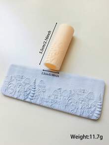 High Precision Pottery Textured Rolling Pin - Durable Plastic Handcraft Mold, Suitable For DIY Jewelry Making And Art Design, Soft Clay Texture Tool With Fine Patterns, Ideal For Unique Handmade, Decorative Earrings | Textured Craft Surface, Jewelry Making Supplies - Texture Roller - View 58