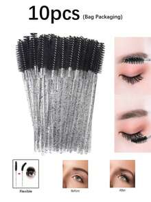 200/1PC Eyelash Brush, Mascara Wands Makeup Brushes Applicators Kits For Eyelash Extensions And Eyebrow Brush With Container - Multicolor - View 16