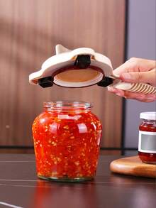 可调节开瓶器，适用于2.5-10厘米的瓶/罐开口，多功能开瓶器/开罐器，家用旋盖开启器，罐头开瓶器 - 查看 5