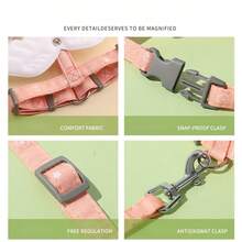 Cat Leash Harness, X-Shape Chest Strap, Explosion-Proof, Suitable For Small Dogs, Universal Pet Supplies - Multicolor - View 5