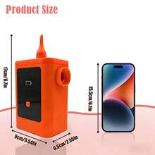 3-In-1 Multi-Function Electric Air Pump, Sports Ball Pump, Portable & Easy To Operate, USB Rechargeable, Fast Inflation Speed, 260Q Balloon Pump, Electric Balloon Pump, Electric Air Pump, Basketball, Volleyball, Rugby, Home Vacuum Pump - Orange - View 7