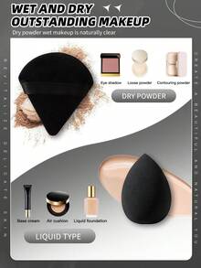 4件套化妆工具套装，包括：2个化妆海绵+2个三角粉扑 - 彩色 - 查看 10