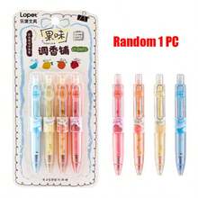 1/4 PCS Fun Fruit-Scented Pocket Pens With 0.5Mm Quick-Drying Gel Ink, Stylish And Minimalist Transparent Pens For Journaling And Drawing - Multicolor - View 12