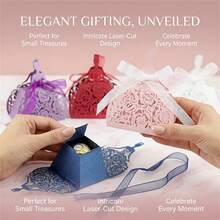 10pcs Gift Box, Princess Chocolate Wedding Candy Box, Exquisite Hollow Paper Gift Box, Packaging Box, Chocolate Packaging Box, Party Favor, Birthday Decor, Wedding Decor, Party Supplies - Multicolor - View 8