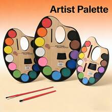 (Paint + Brush) Beginner Solid Watercolor Paint Set, Watercolor DIY Painting & Graffiti, Suitable For Children And Beginners, 12 Colors Watercolor Blocks - Multicolor - View 2