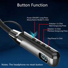 1 pieza Auriculares inalámbricos estéreo HiFi de silicona flexible con diseño magnético y control de botón, auriculares inalámbricos de música de moda con 600 horas de tiempo de reproducción - Multicolor - Ver 9