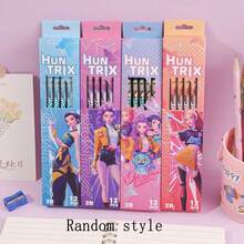 12pcs Theme 2B Pencils In Box, Student Stationery Fans Gift, Random Delivery - Multicolor - View 7